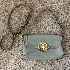 Tory Burch Grey Leather Crossbody